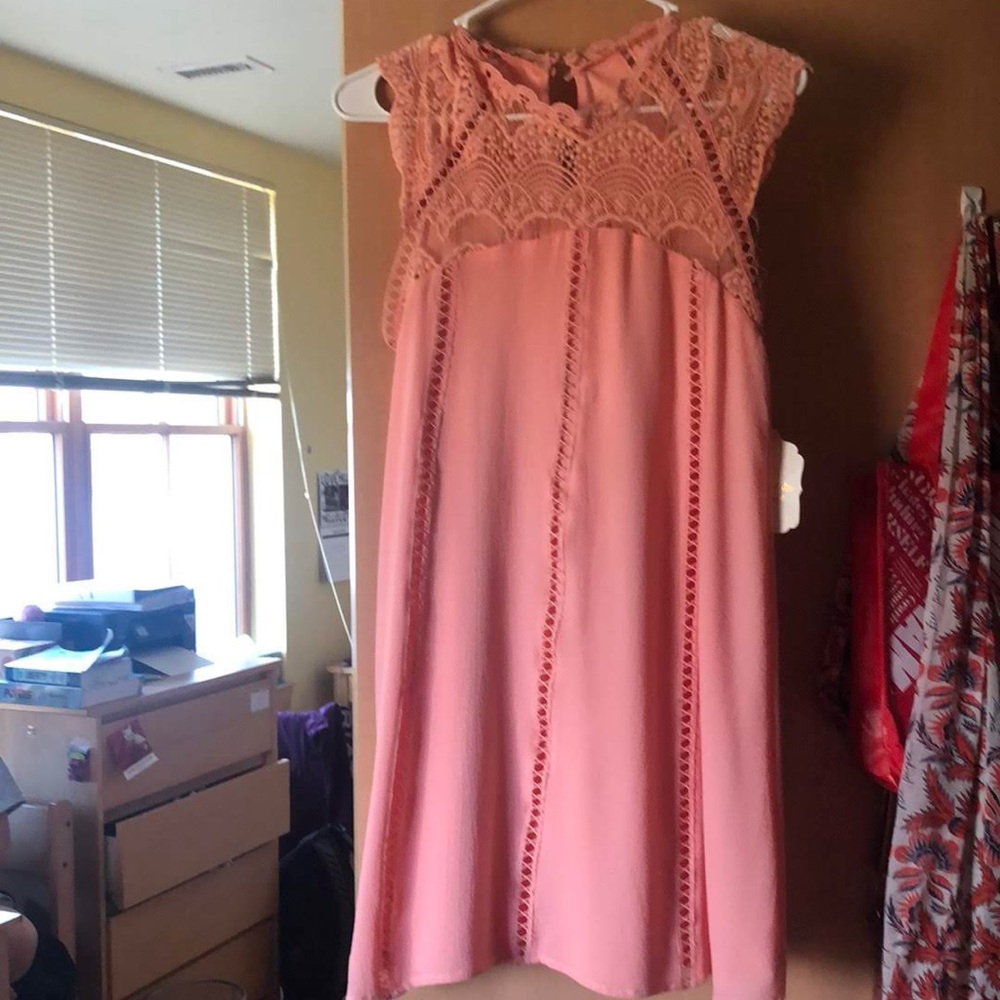 Altard State High neck Peach Dress